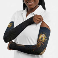 Heru-Ur Falcon Eyes Arm Sleeves Solar Disk Ancient Egyptian Mythology in Dark Stone