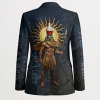 Heru-Ur Falcon Eyes Blazer Solar Disk Ancient Egyptian Mythology in Dark Stone