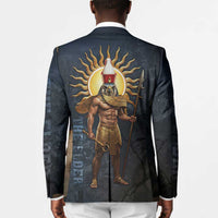 Heru-Ur Falcon Eyes Blazer Solar Disk Ancient Egyptian Mythology in Dark Stone