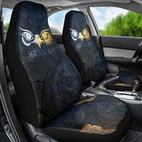 Heru-Ur Falcon Eyes Car Seat Cover Solar Disk Ancient Egyptian Mythology in Dark Stone