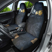 Heru-Ur Falcon Eyes Car Seat Cover Solar Disk Ancient Egyptian Mythology in Dark Stone
