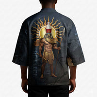 Heru-Ur Falcon Eyes Kimono Solar Disk Ancient Egyptian Mythology in Dark Stone