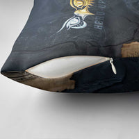 Heru-Ur Falcon Eyes Pillow Cover Solar Disk Ancient Egyptian Mythology in Dark Stone