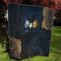 Heru-Ur Falcon Eyes Quilt Solar Disk Ancient Egyptian Mythology in Dark Stone