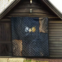 Heru-Ur Falcon Eyes Quilt Solar Disk Ancient Egyptian Mythology in Dark Stone