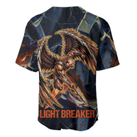 Heru-Ur Baseball Jersey Flaming Wings and Sword Ancient Egyptian Warrior