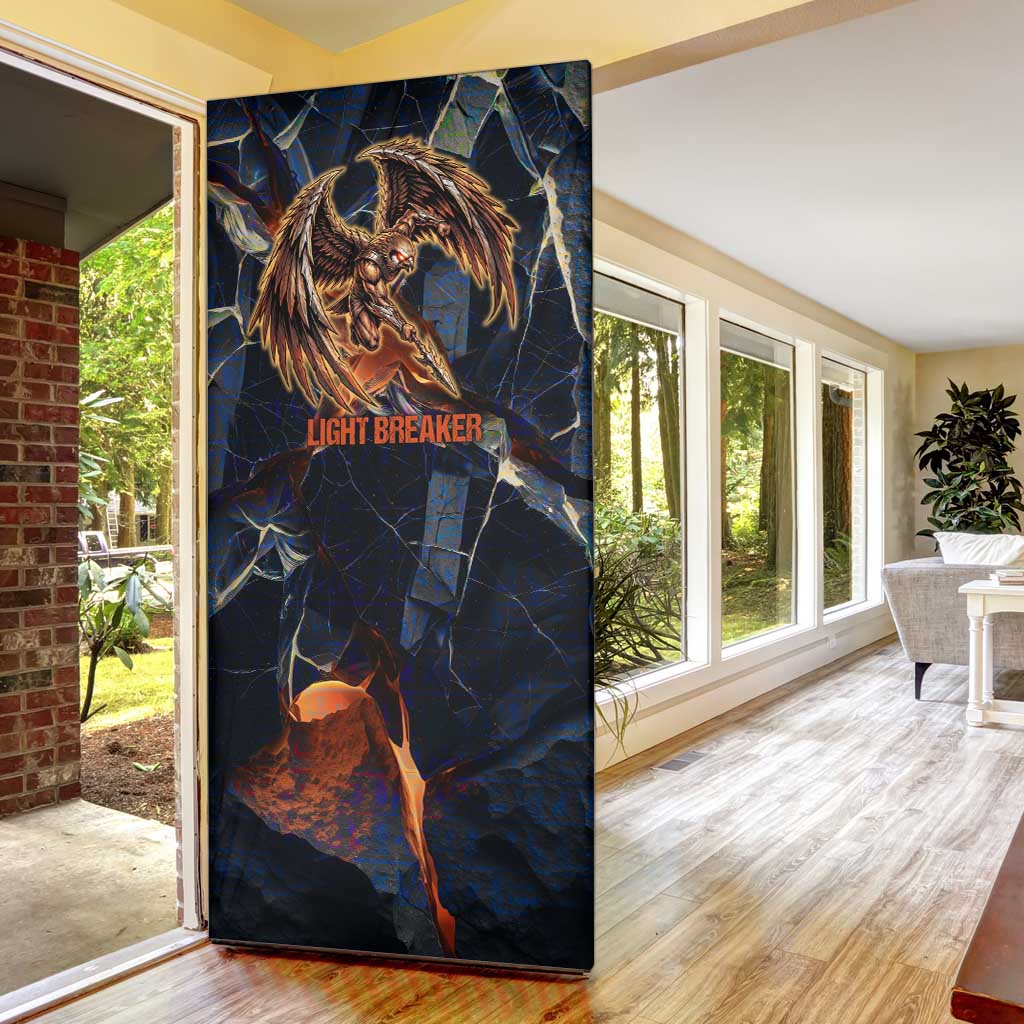 Heru-Ur Door Cover Flaming Wings and Sword Ancient Egyptian Warrior