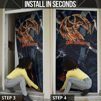 Heru-Ur Door Cover Flaming Wings and Sword Ancient Egyptian Warrior