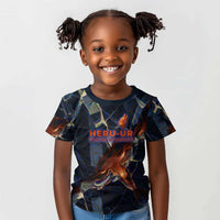 Heru-Ur Kid T shirt Flaming Wings and Sword Ancient Egyptian Warrior