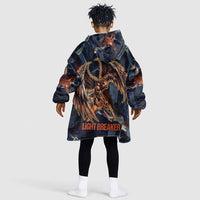 Heru-Ur Kid Wearable Blanket Hoodie Flaming Wings and Sword Ancient Egyptian Warrior