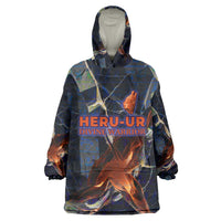 Heru-Ur Kid Wearable Blanket Hoodie Flaming Wings and Sword Ancient Egyptian Warrior