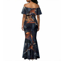 Heru-Ur Mermaid Dress Flaming Wings and Sword Ancient Egyptian Warrior