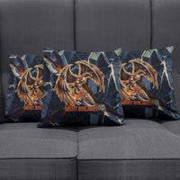 Heru-Ur Pillow Cover Flaming Wings and Sword Ancient Egyptian Warrior