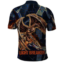 Heru-Ur Polo Shirt Flaming Wings and Sword Ancient Egyptian Warrior