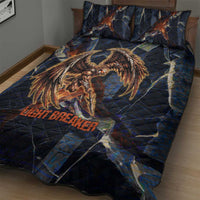 Heru-Ur Quilt Bed Set Flaming Wings and Sword Ancient Egyptian Warrior