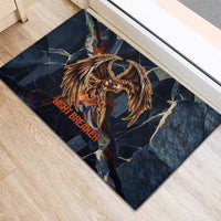 Heru-Ur Rubber Doormat Flaming Wings and Sword Ancient Egyptian Warrior