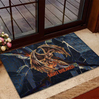 Heru-Ur Rubber Doormat Flaming Wings and Sword Ancient Egyptian Warrior