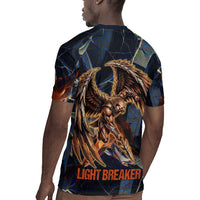 Heru-Ur Rugby Jersey Flaming Wings and Sword Ancient Egyptian Warrior
