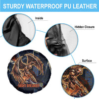 Heru-Ur Spare Tire Cover Flaming Wings and Sword Ancient Egyptian Warrior