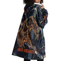 Heru-Ur Wearable Blanket Hoodie Flaming Wings and Sword Ancient Egyptian Warrior