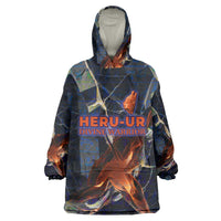 Heru-Ur Wearable Blanket Hoodie Flaming Wings and Sword Ancient Egyptian Warrior