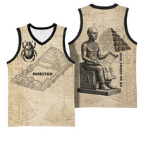 Imhotep Basketball Jersey Pyramid Blueprints Ancient Egyptian Architecture and Priest