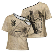 Imhotep Cross Shoulder Shirt Pyramid Blueprints Ancient Egyptian Architecture and Priest