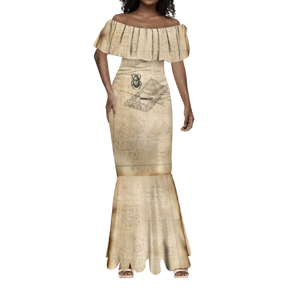 Imhotep Mermaid Dress Pyramid Blueprints Ancient Egyptian Architecture and Priest