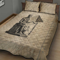 Imhotep Quilt Bed Set Pyramid Blueprints Ancient Egyptian Architecture and Priest