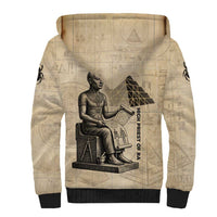 Imhotep Sherpa Hoodie Pyramid Blueprints Ancient Egyptian Architecture and Priest