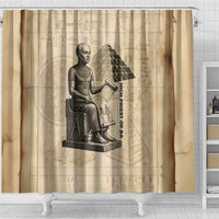 Imhotep Shower Curtain Pyramid Blueprints Ancient Egyptian Architecture and Priest