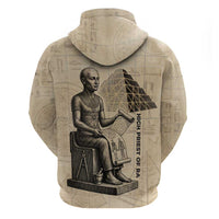 Imhotep Zip Hoodie Pyramid Blueprints Ancient Egyptian Architecture and Priest