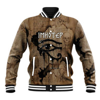 Imhotep Eye of Horus Baseball Jacket Papyrus Scrolls Ancient Egyptian Medicine