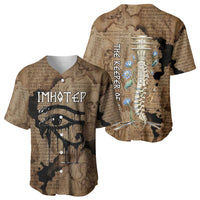 Imhotep Eye of Horus Baseball Jersey Papyrus Scrolls Ancient Egyptian Medicine