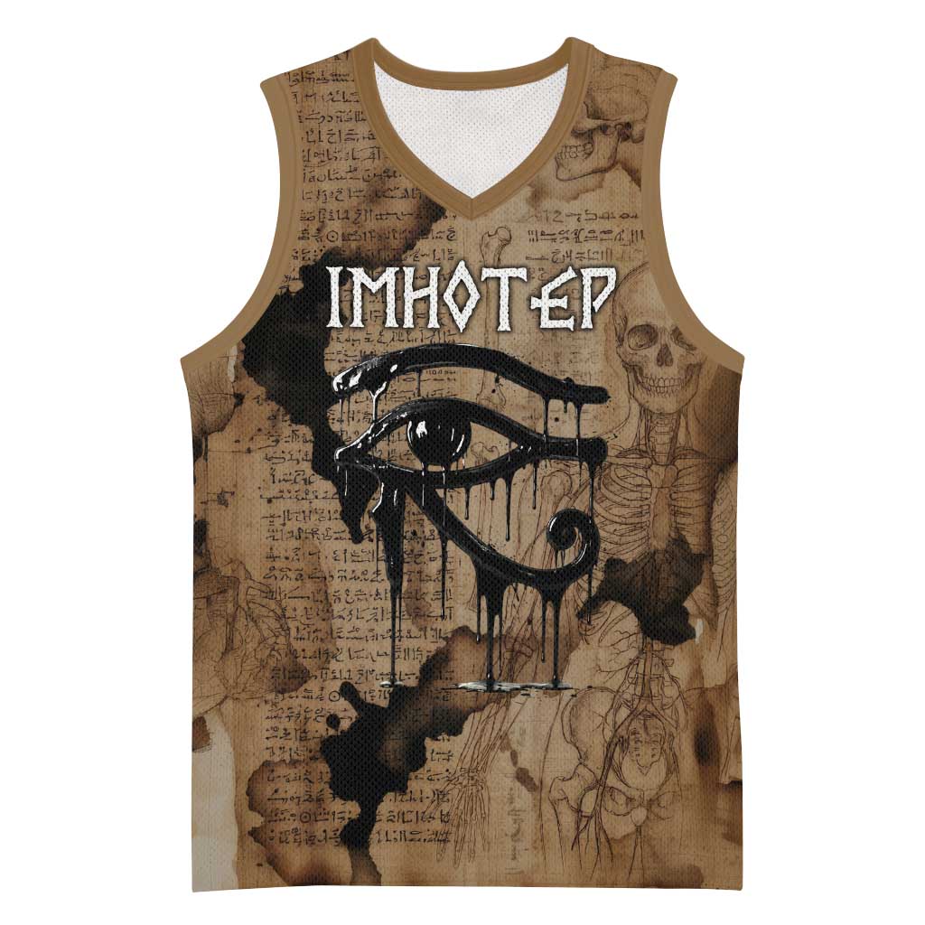 Imhotep Eye of Horus Basketball Jersey Papyrus Scrolls Ancient Egyptian Medicine