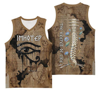 Imhotep Eye of Horus Basketball Jersey Papyrus Scrolls Ancient Egyptian Medicine