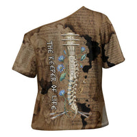 Imhotep Eye of Horus Cross Shoulder Shirt Papyrus Scrolls Ancient Egyptian Medicine