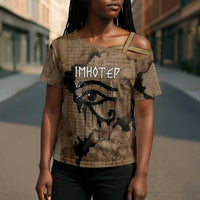 Imhotep Eye of Horus Cross Shoulder Shirt Papyrus Scrolls Ancient Egyptian Medicine