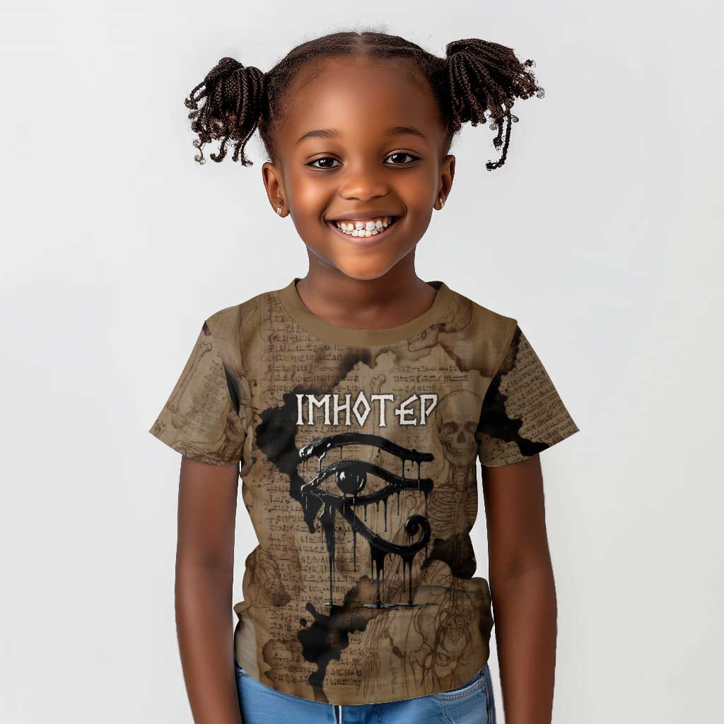 Imhotep Eye of Horus Kid T shirt Papyrus Scrolls Ancient Egyptian Medicine