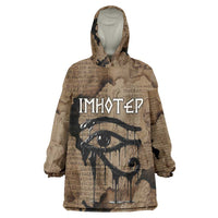 Imhotep Eye of Horus Kid Wearable Blanket Hoodie Papyrus Scrolls Ancient Egyptian Medicine