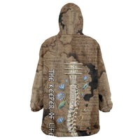 Imhotep Eye of Horus Kid Wearable Blanket Hoodie Papyrus Scrolls Ancient Egyptian Medicine