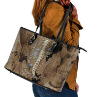 Imhotep Eye of Horus Leather Tote Bag Papyrus Scrolls Ancient Egyptian Medicine