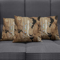 Imhotep Eye of Horus Pillow Cover Papyrus Scrolls Ancient Egyptian Medicine