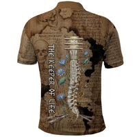 Imhotep Eye of Horus Polo Shirt Papyrus Scrolls Ancient Egyptian Medicine