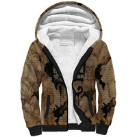 Imhotep Eye of Horus Sherpa Hoodie Papyrus Scrolls Ancient Egyptian Medicine