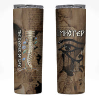 Imhotep Eye of Horus Skinny Tumbler Papyrus Scrolls Ancient Egyptian Medicine
