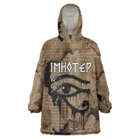 Imhotep Eye of Horus Wearable Blanket Hoodie Papyrus Scrolls Ancient Egyptian Medicine