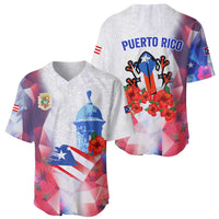 Puerto Rico Baseball Jersey with Coqui Frog, Hibiscus Flowers, and Flag Landmark Design - Wonder Print Shop