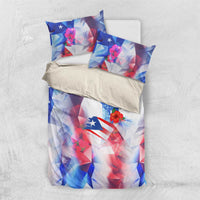 Puerto Rico Bedding Set with Coqui Frog, Hibiscus Flowers, and Flag Landmark Design - Wonder Print Shop