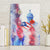 Puerto Rico Canvas Wall Art with Coqui Frog, Hibiscus Flowers, and Flag Landmark Design - Wonder Print Shop
